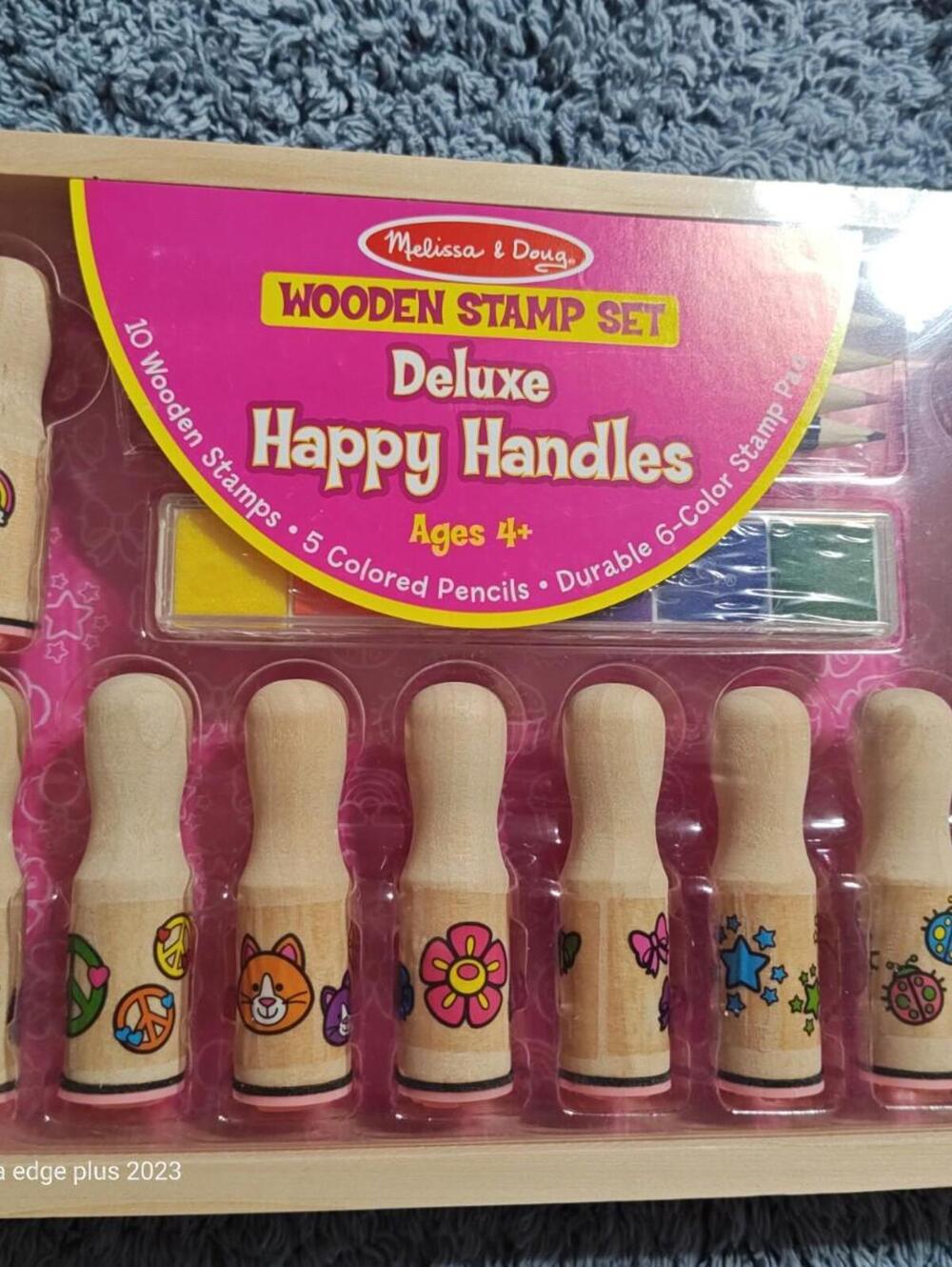 Deluxe Happy Handles Wooden 10 Stamp Set